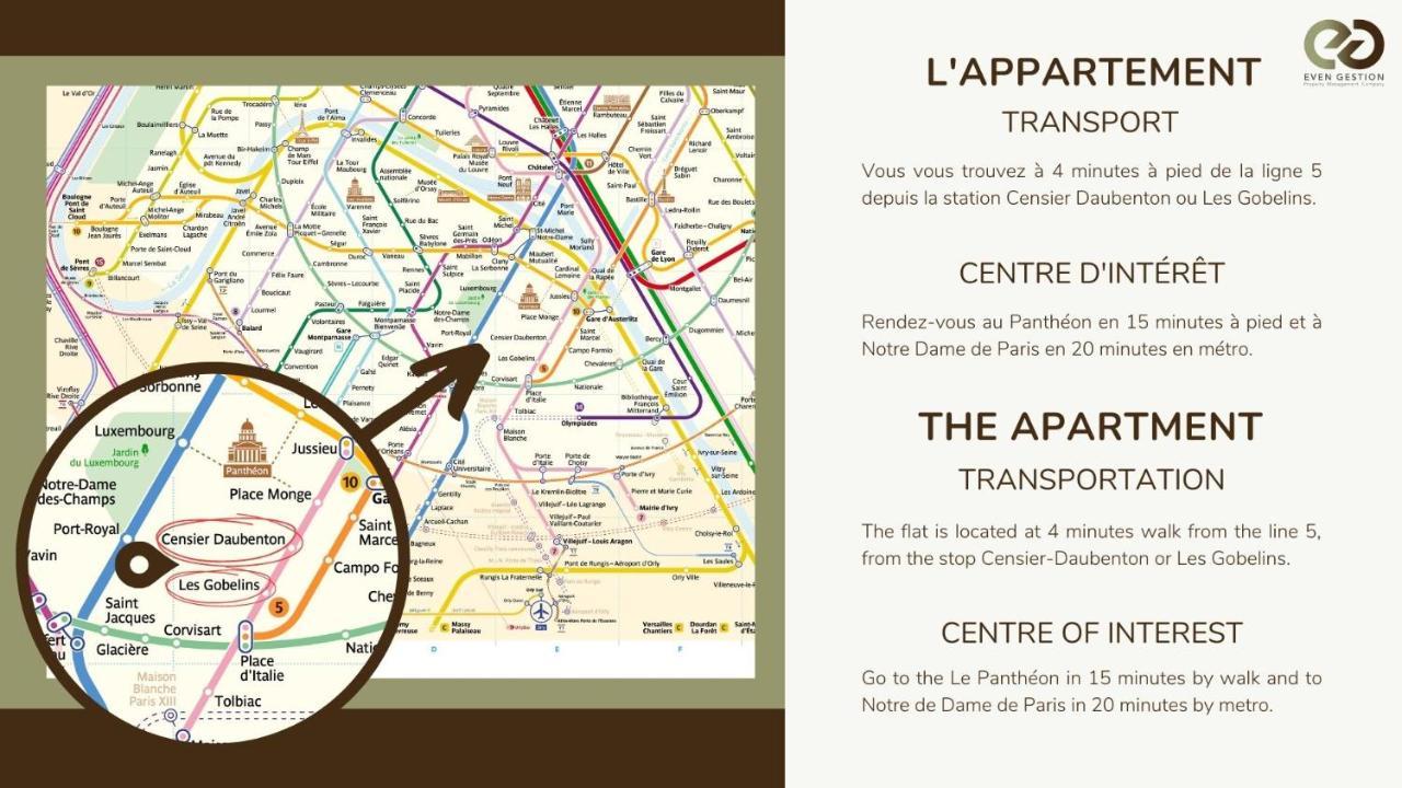פריז Appart 4Pers#Mouffetard#Port-Royal#La Sorbonne מראה חיצוני תמונה
